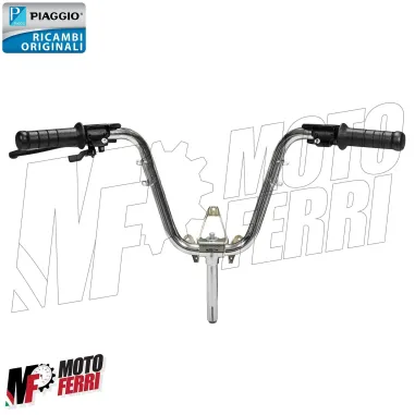MF8193 Manubrio in Ferro Originale Piaggio Grillo con Leve Manpole Comandi
