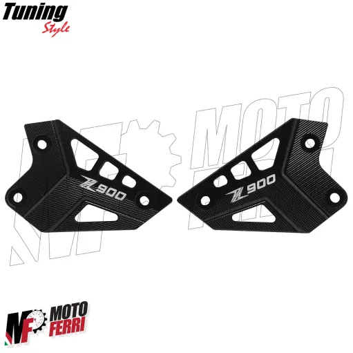 MF8209 Battitacco Kawasaki Z900 mod 2018 2019 2020 2021 2022 2023 2024 CNC Nero