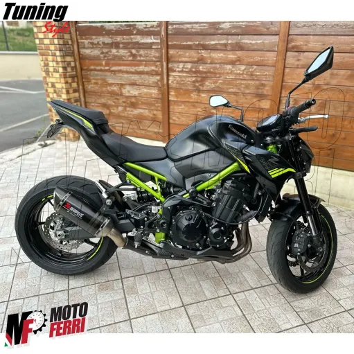 MF8209 Battitacco Kawasaki Z900 mod 2018 2019 2020 2021 2022 2023 2024 CNC Nero