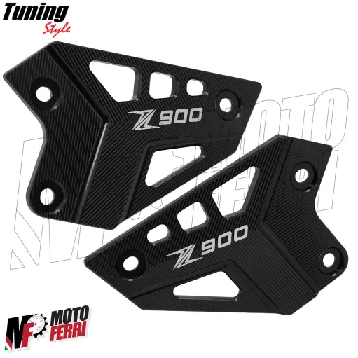 MF8209 Battitacco Kawasaki Z900 mod 2018 2019 2020 2021 2022 2023 2024 CNC Nero