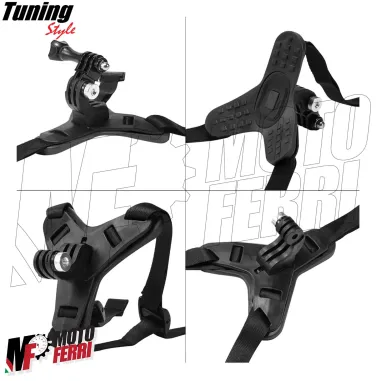 MF8214 Supporto Mentoniera Casco Moto per Action Cam Camera GoPro Insta DJI