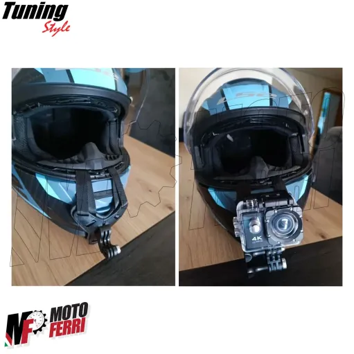 MF8214 Supporto Mentoniera Casco Moto per Action Cam Camera GoPro Insta DJI