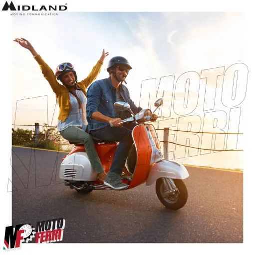 Interfono Midland BTGO Uni Bluetooth Casco Moto Scooter Jet Integrale Modulare