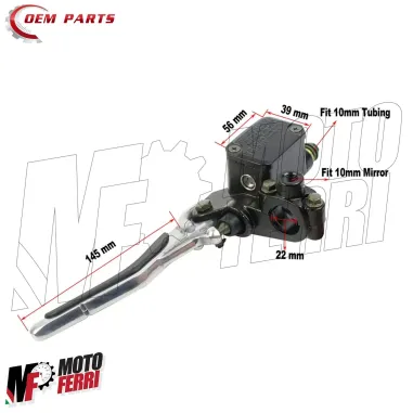 MF8219 Pompa Freno Anteriore con Leva Yamaha Aerox MBK Nitro dal 1997 al 2013