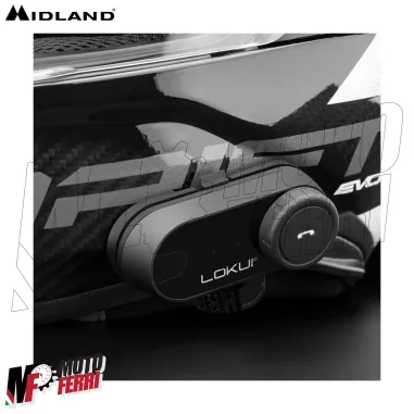Kit 2 Interfono Moto Midland Lokui K30 Bluetooth Casco Integrale Modulare