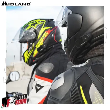 Kit 2 Interfono Moto Midland Lokui K30 Bluetooth Casco Integrale Modulare
