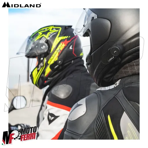Kit 2 Interfono Moto Midland Lokui K30 Bluetooth Casco Integrale Modulare