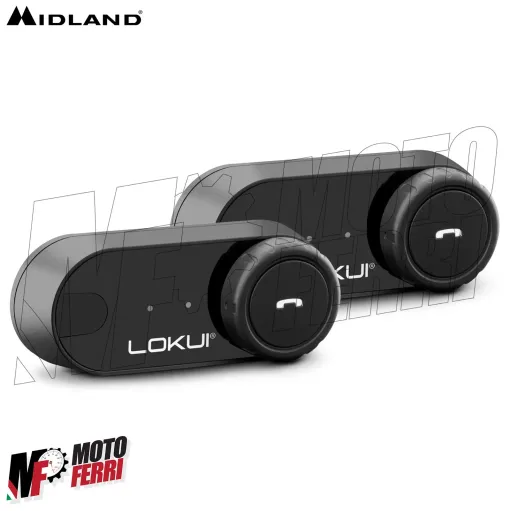 Kit 2 Interfono Moto Midland Lokui K30 Bluetooth Casco Integrale Modulare