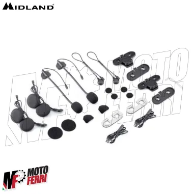 Kit 2 Interfono Moto Midland Lokui K30 Bluetooth Casco Integrale Modulare