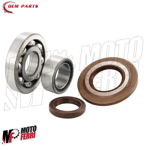 MF8240 Albero Motore Ape TM 602 703 Benzina + Gabbia a rulli Cuscinetti Paraoli