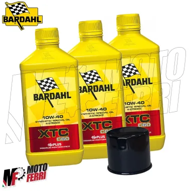 3LT OLIO MOTORE BARDHAL XTC C60 10W40 + FILTRO OLIO YAMAHA TMAX 500 530 560 CC