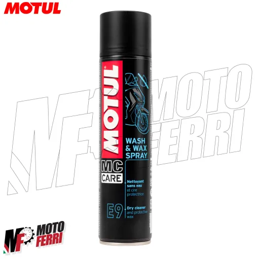 MF2563 Pulitore a Secco Motul E9 Wash & Wax Spray Moto Scooter Cross ATV 400ML