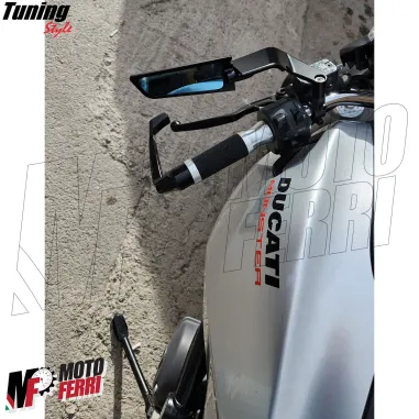 MF7825 Protezione Leva Freno Frizione Nero Universale Moto Scooter Alluminio CNC