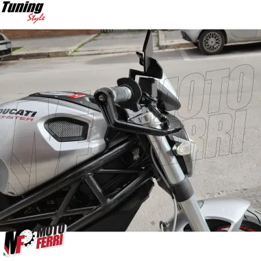 MF4531 Protezione Leva Freno Frizione Nero Universale Moto Scooter Alluminio CNC