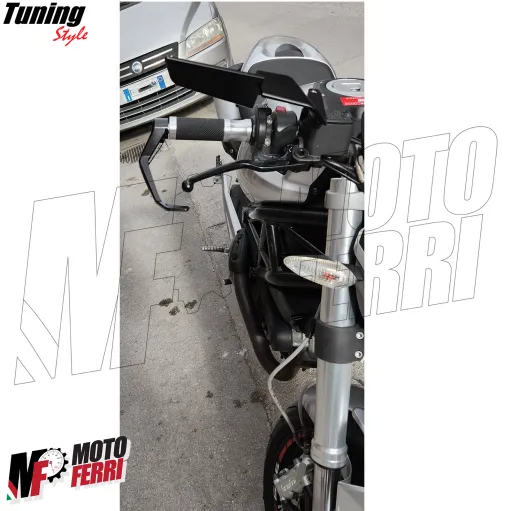 MF4531 Protezione Leva Freno Frizione Nero Universale Moto Scooter Alluminio CNC