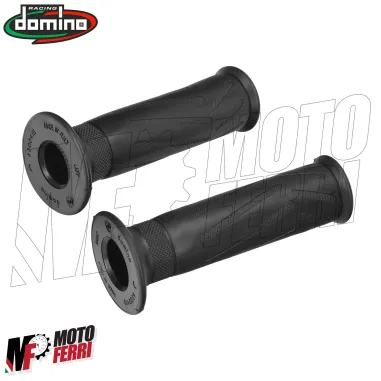 MF2593 Manopole Domino Yamaha style nero grips forate universali Moto Scooter