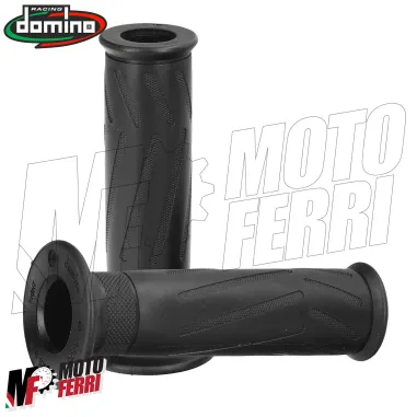 MF2593 Manopole Domino Yamaha style nero grips forate universali Moto Scooter