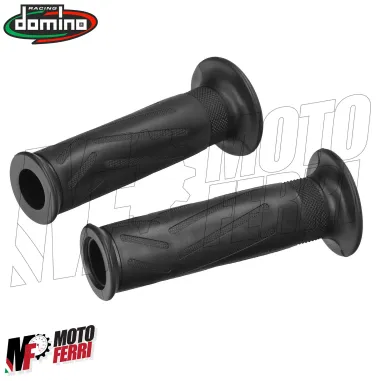 MF2593 Manopole Domino Yamaha style nero grips forate universali Moto Scooter