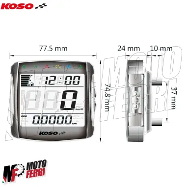 MF2387 Cruscotto Strumentazione Universale Koso XR-S01 Scooter Moto 360km/h