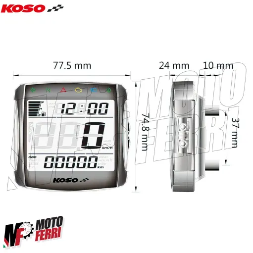MF2387 Cruscotto Strumentazione Universale Koso XR-S01 Scooter Moto 360km/h