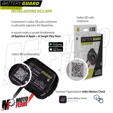 MF8274 Monitoraggio Batteria Battery Guard 12V Moto Scooter Bluetooth Smartphone