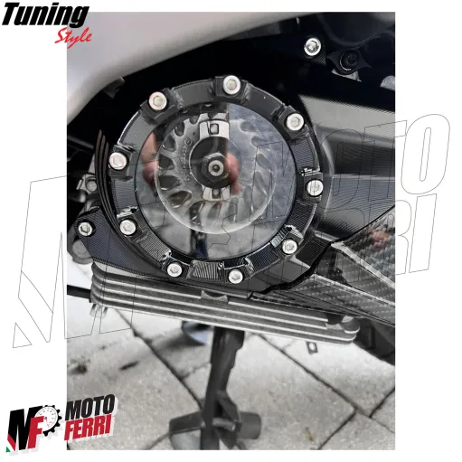 MF7164 Coperchio Trasmissione Vespa GTS 300 HPE 2018 / 2024 Convogliatore Carter