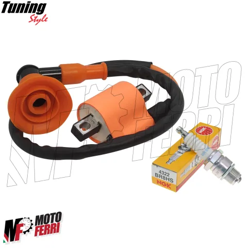 MF8324 Bobina Accensione Racing Candela Minarelli Booster Aerox F12 SR Scarabeo