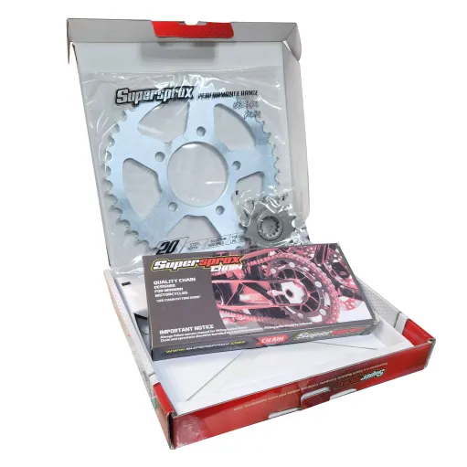 MF8328 Kit Trasmissione Benelli Imperiale 400 - Corona 42 Pignone 14 Catena 525
