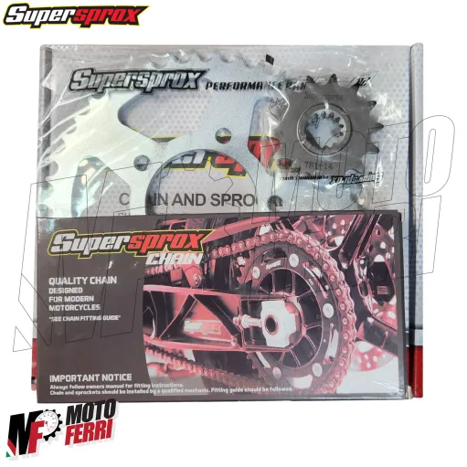 MF8328 Kit Trasmissione Benelli Imperiale 400 - Corona 42 Pignone 14 Catena 525