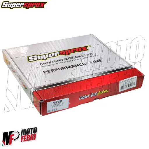 MF8328 Kit Trasmissione Benelli Imperiale 400 - Corona 42 Pignone 14 Catena 525