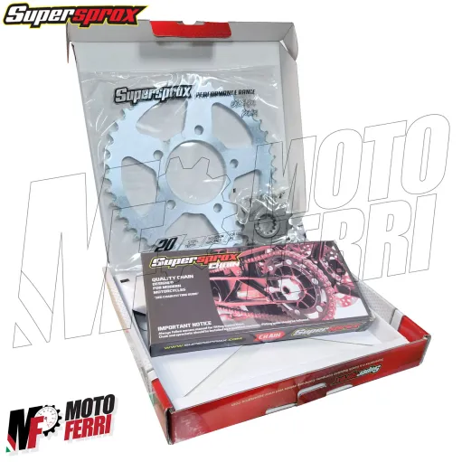 MF8328 Kit Trasmissione Benelli Imperiale 400 - Corona 42 Pignone 14 Catena 525