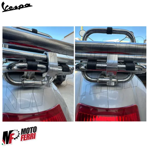 MF8339 Gancio Blocca Portapacchi Vespa GTS GTV Primavera Sprint LX S ET2 ET4 PX