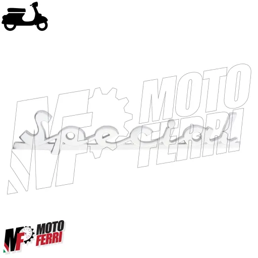 Targhetta Fregio Scritta Posteriore Cromata Special per Vespa 50
