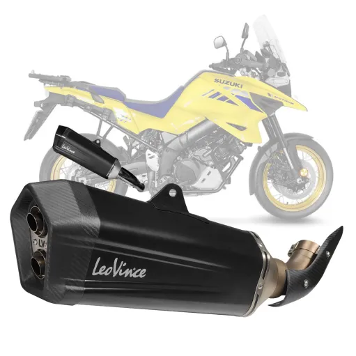 MF8295 Terminale Scarico Leovince LV-12 BLACK Suzuki V-Strom 1050 XT DE 2020 - 2024