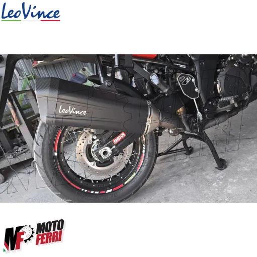MF8295 Terminale Scarico Leovince LV-12 BLACK Suzuki V-Strom 1050 XT DE 2020 - 2024