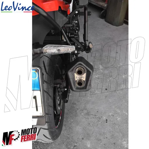 MF8295 Terminale Scarico Leovince LV-12 BLACK Suzuki V-Strom 1050 XT DE 2020 - 2024