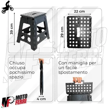MF4201 Cavalletto Pieghevole Alza Moto Cross Enduro Motard Universale