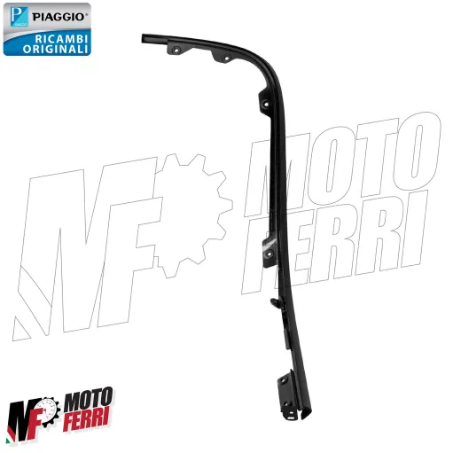 MF8433 Bordo Scudo Destro Nero Lucido Vespa GTS 300 mod 2023 2024 2025