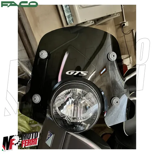 MF6541 Parabrezza Cupolino Fume' Faco per Vespa GTS 125 250 300 mod 2005 / 2018