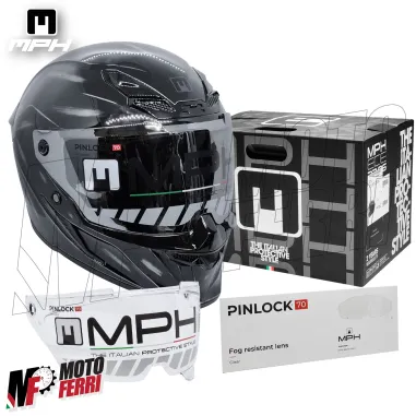Casco Integrale MPH Blade Jeans Scuro - Doppia Visiera - Pinlock - Visierino Parasole - 22.06