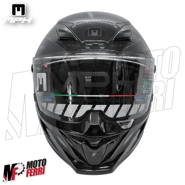 Casco Integrale MPH Blade Jeans Scuro - Doppia Visiera - Pinlock - Visierino Parasole - 22.06