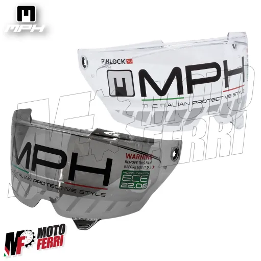 Casco Integrale MPH Blade Jeans Scuro - Doppia Visiera - Pinlock - Visierino Parasole - 22.06