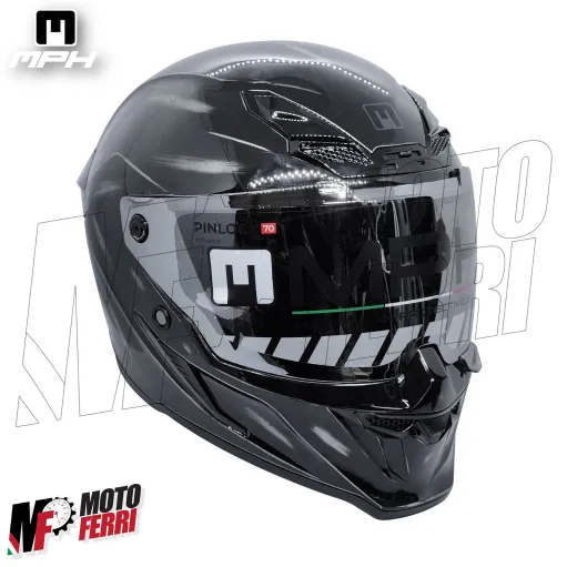 Casco Integrale MPH Blade Jeans Scuro - Doppia Visiera - Pinlock - Visierino Parasole - 22.06