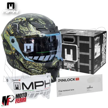 Casco Integrale MPH Blade Cobra - Doppia Visiera - Pinlock - Visierino Parasole - 22.06