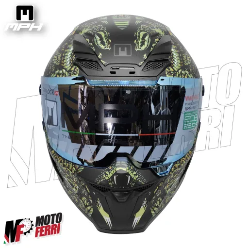 Casco Integrale MPH Blade Cobra - Doppia Visiera - Pinlock - Visierino Parasole - 22.06
