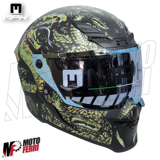 Casco Integrale MPH Blade Cobra - Doppia Visiera - Pinlock - Visierino Parasole - 22.06