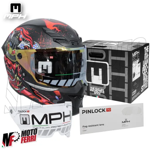 Casco Integrale MPH Blade Demone - Doppia Visiera - Pinlock - Visierino Parasole - 22.06