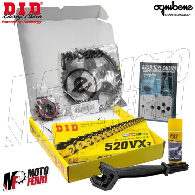 MF8447 Kit Trasmissione DID Kawasaki Z750 2004 / 2012 Corona 43 Pignone 15 Catena
