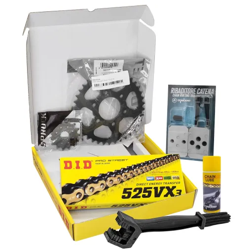 MF7424 Kit DID Royal Enfield Himalayan 400 da 2017 a 2024 Corona 38 Pignone 15