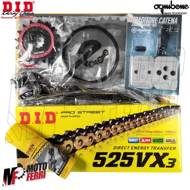 MF8451 Kit Trasmissione DID Yamaha XSR 700 2016-2024 Corona 43 Pignone 16 Catena